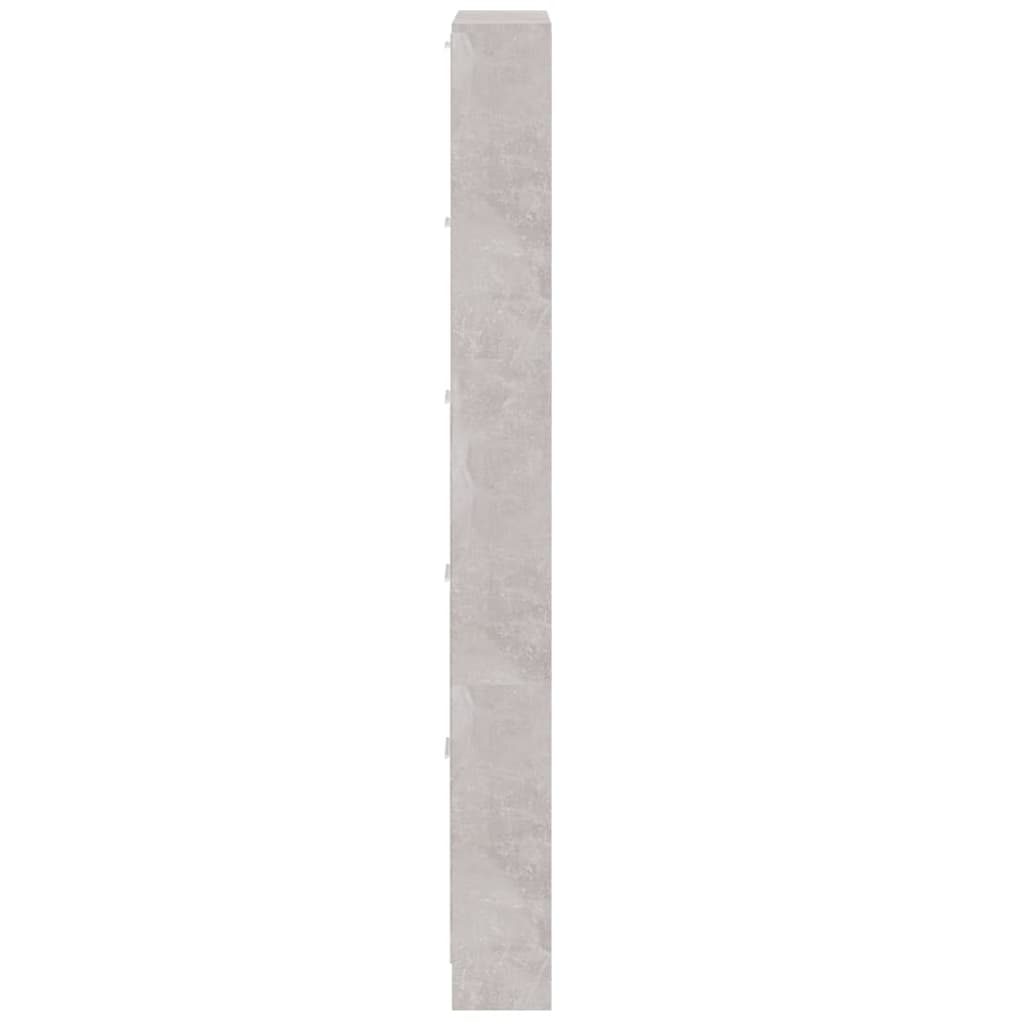 Schuhschrank Betongrau 59x17x169 cm Holzwerkstoff