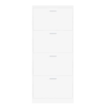 Schuhschrank Weiß 59x17x150 cm Holzwerkstoff