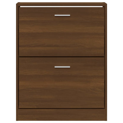 Schuhschrank Braun Eichen-Optik 59x17x81 cm Holzwerkstoff