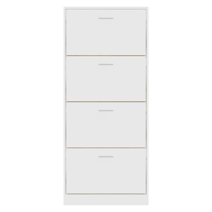 Schuhschrank Weiß 63x24x147 cm Holzwerkstoff