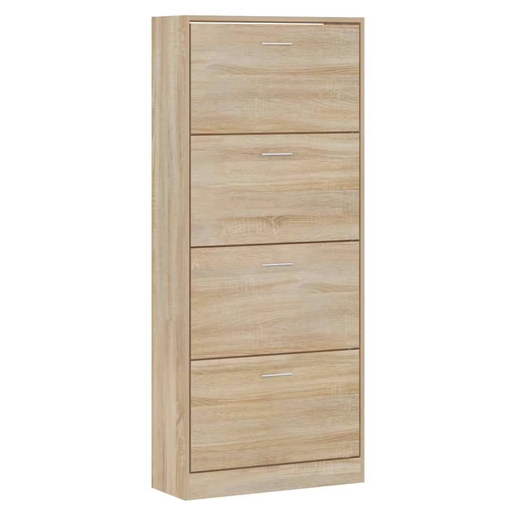 Schuhschrank Sonoma-Eiche 63x24x147 cm Holzwerkstoff