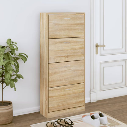 Schuhschrank Sonoma-Eiche 63x24x147 cm Holzwerkstoff