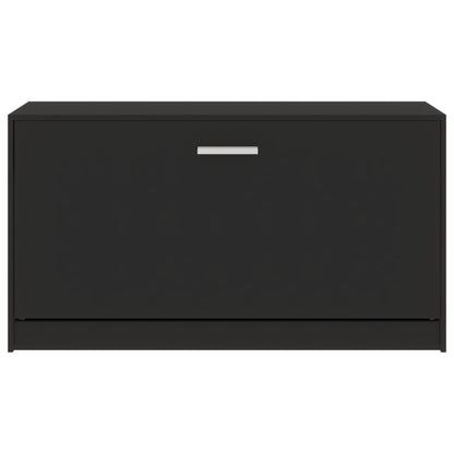Schuhbank Schwarz 80 x 24 x 45 cm Holzwerkstoff