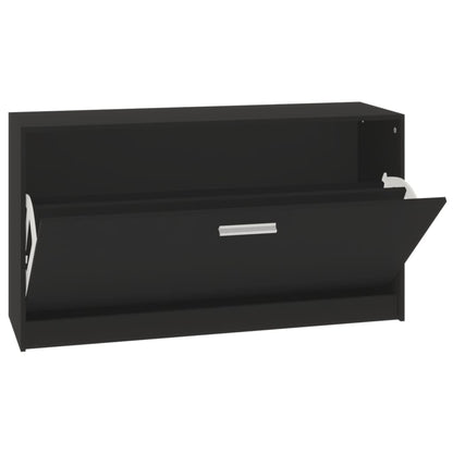 Schuhbank Schwarz 80 x 24 x 45 cm Holzwerkstoff