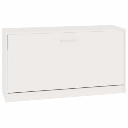 Schuhbank Hochglanz-Weiß 80 x 24 x 45 cm Holzwerkstoff