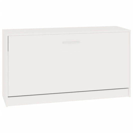 Schuhbank Hochglanz-Weiß 80 x 24 x 45 cm Holzwerkstoff