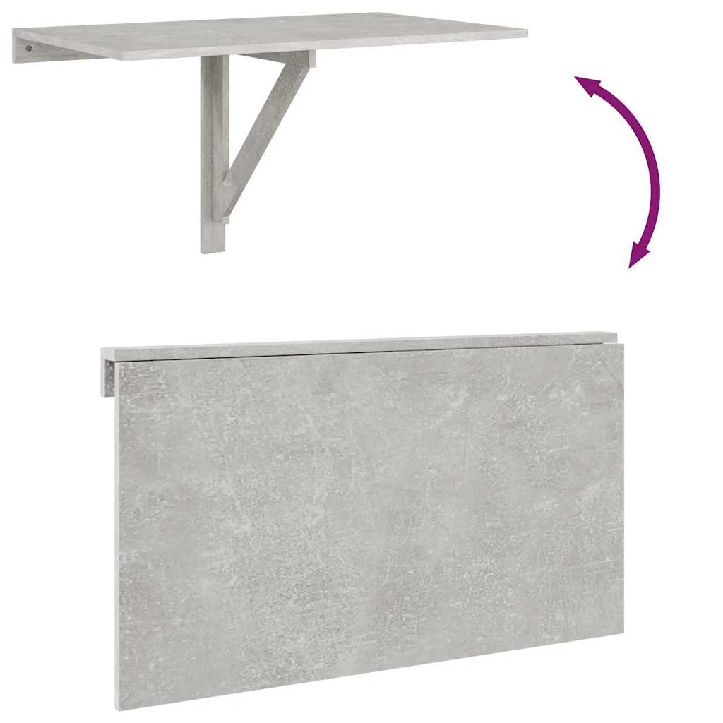 Wand-Klapptisch Betongrau 100x60x56 cm Holzwerkstoff