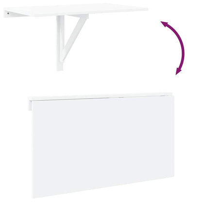 Wand-Klapptisch Hochglanz-Weiß 100x60x56 cm Holzwerkstoff