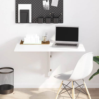 Wand-Klapptisch Hochglanz-Weiß 100x60x56 cm Holzwerkstoff