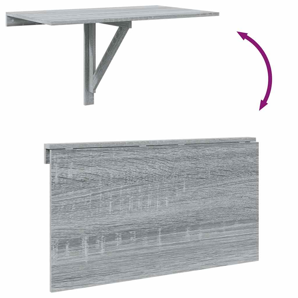 Wand-Klapptisch Grau Sonoma 100x60x56 cm Holzwerkstoff