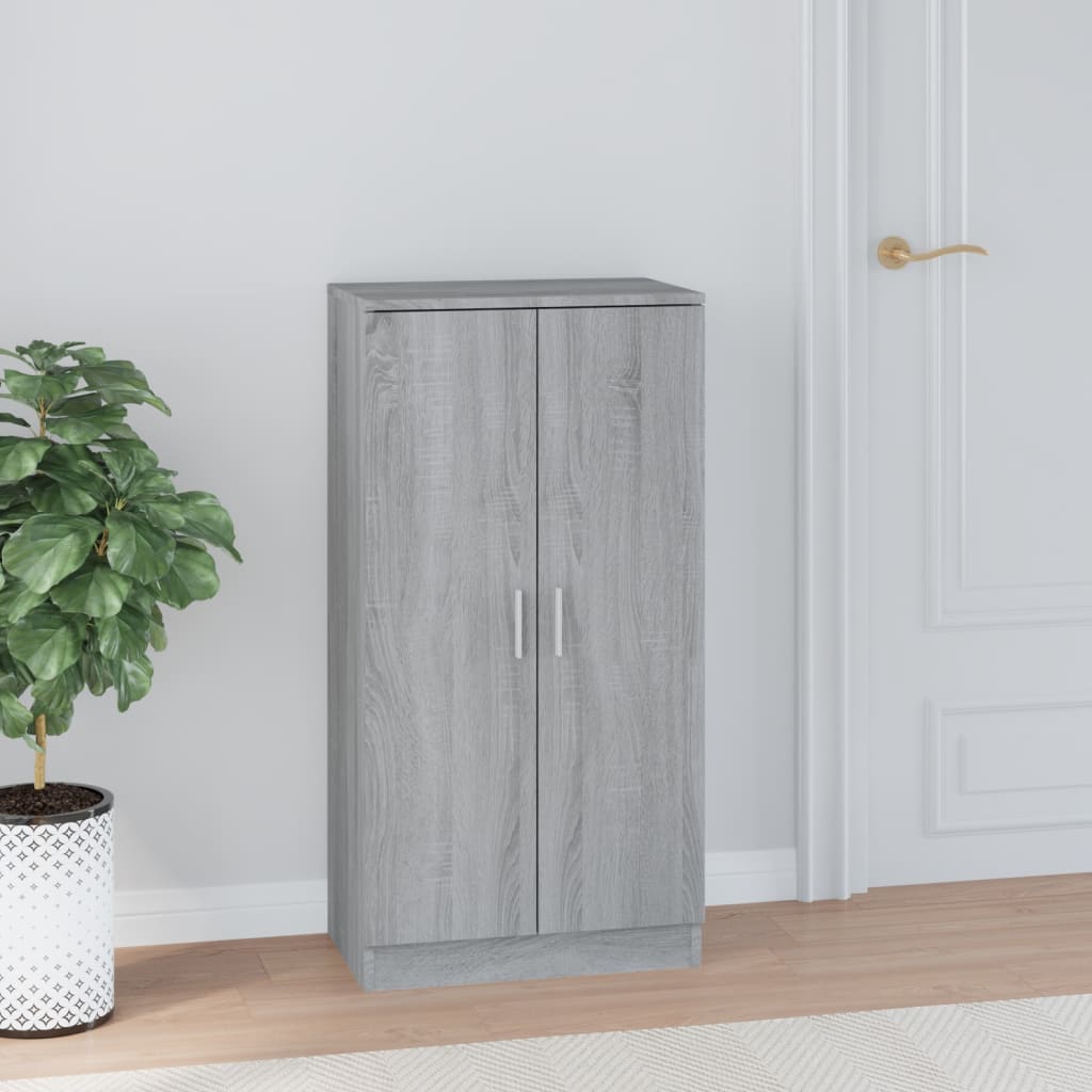 Schuhschrank Grau Sonoma 55x35x108 cm Holzwerkstoff