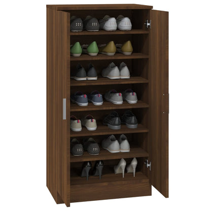 Schuhschrank Braun Eichen-Optik 55x35x108 cm Holzwerkstoff