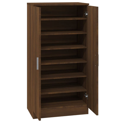 Schuhschrank Braun Eichen-Optik 55x35x108 cm Holzwerkstoff