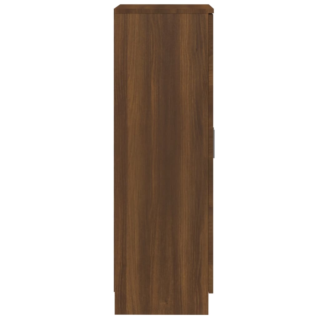 Schuhschrank Braun Eichen-Optik 55x35x108 cm Holzwerkstoff