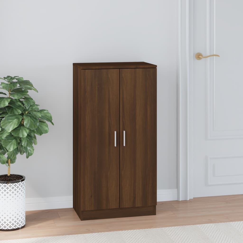 Schuhschrank Braun Eichen-Optik 55x35x108 cm Holzwerkstoff