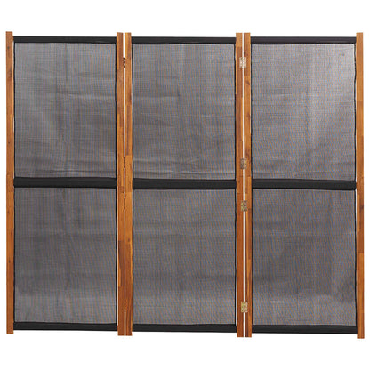 3-tlg. Raumteiler Schwarz 210x180 cm