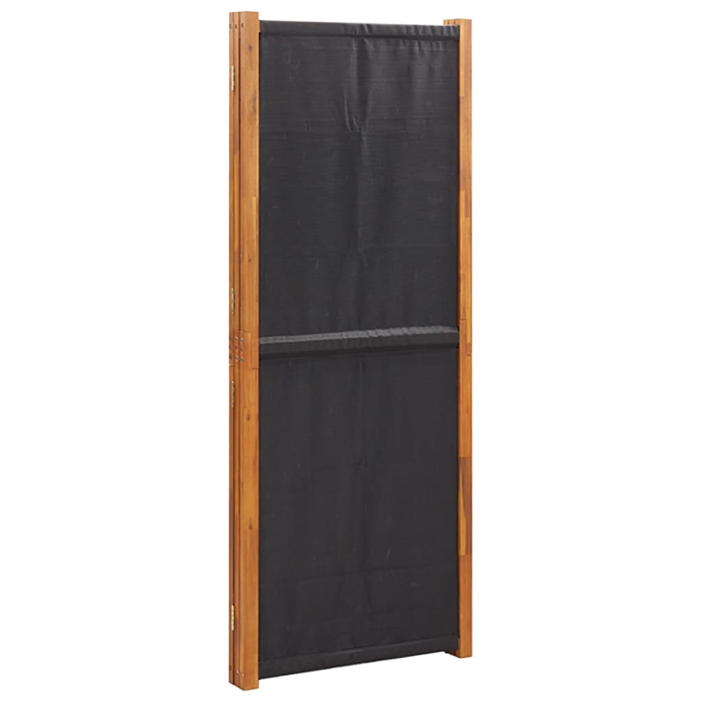 3-tlg. Raumteiler Schwarz 210x180 cm