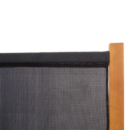 3-tlg. Raumteiler Schwarz 210x180 cm
