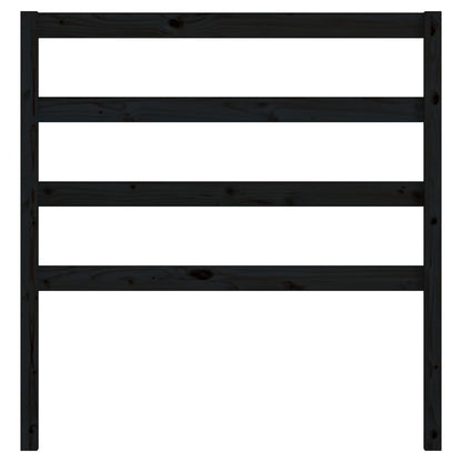 Kopfteil Schwarz 81x4x100 cm Massivholz Kiefer