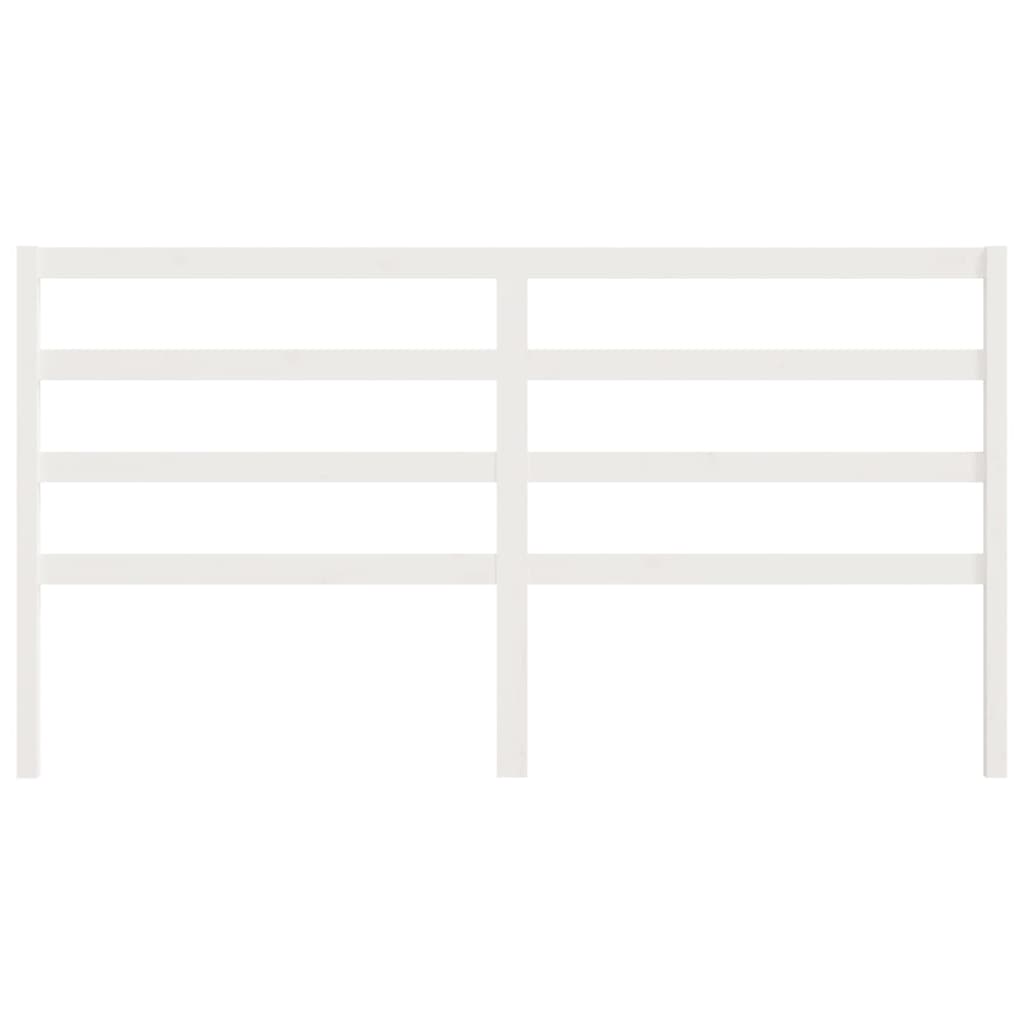 Kopfteil Weiß 206x4x100 cm Massivholz Kiefer