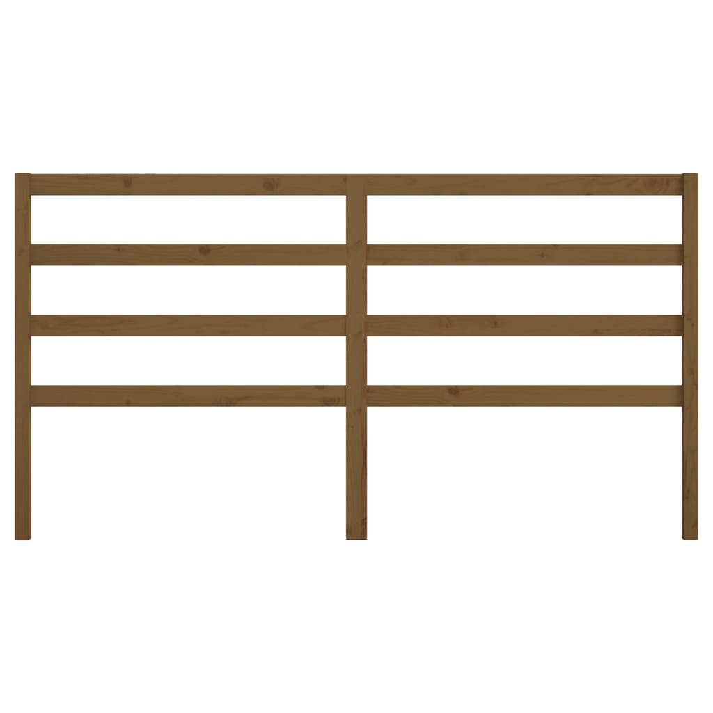 Kopfteil Honigbraun 206x4x100 cm Massivholz Kiefer