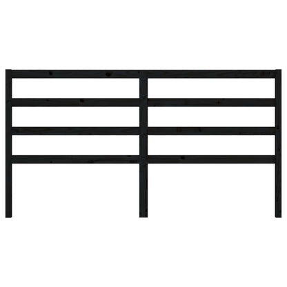 Kopfteil Schwarz 206x4x100 cm Massivholz Kiefer