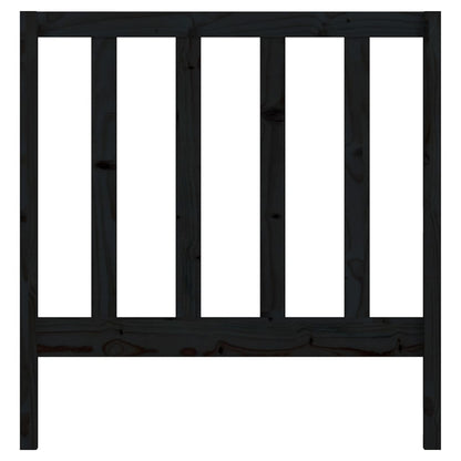 Kopfteil Schwarz 96x4x100 cm Massivholz Kiefer