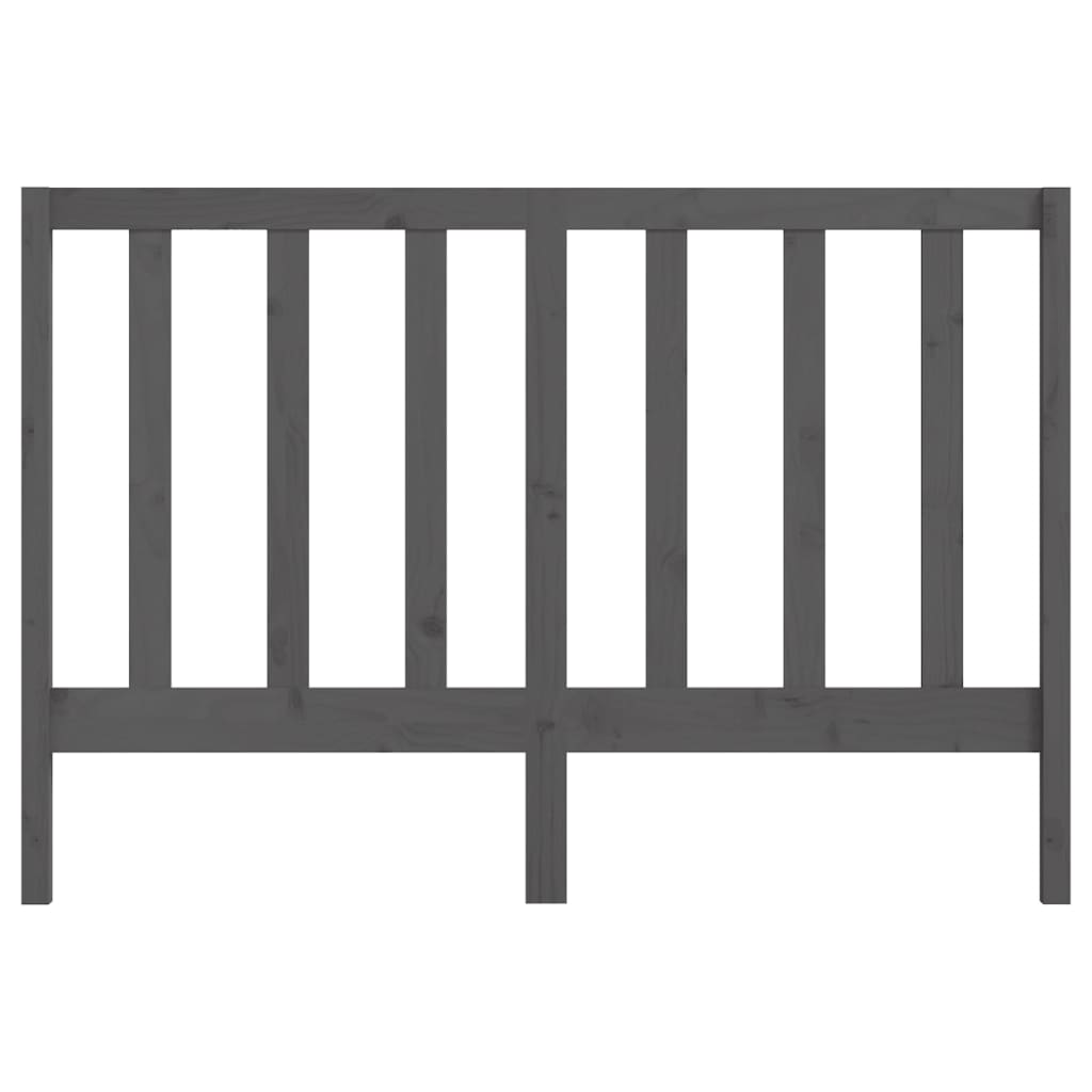 Kopfteil Grau 126x4x100 cm Massivholz Kiefer