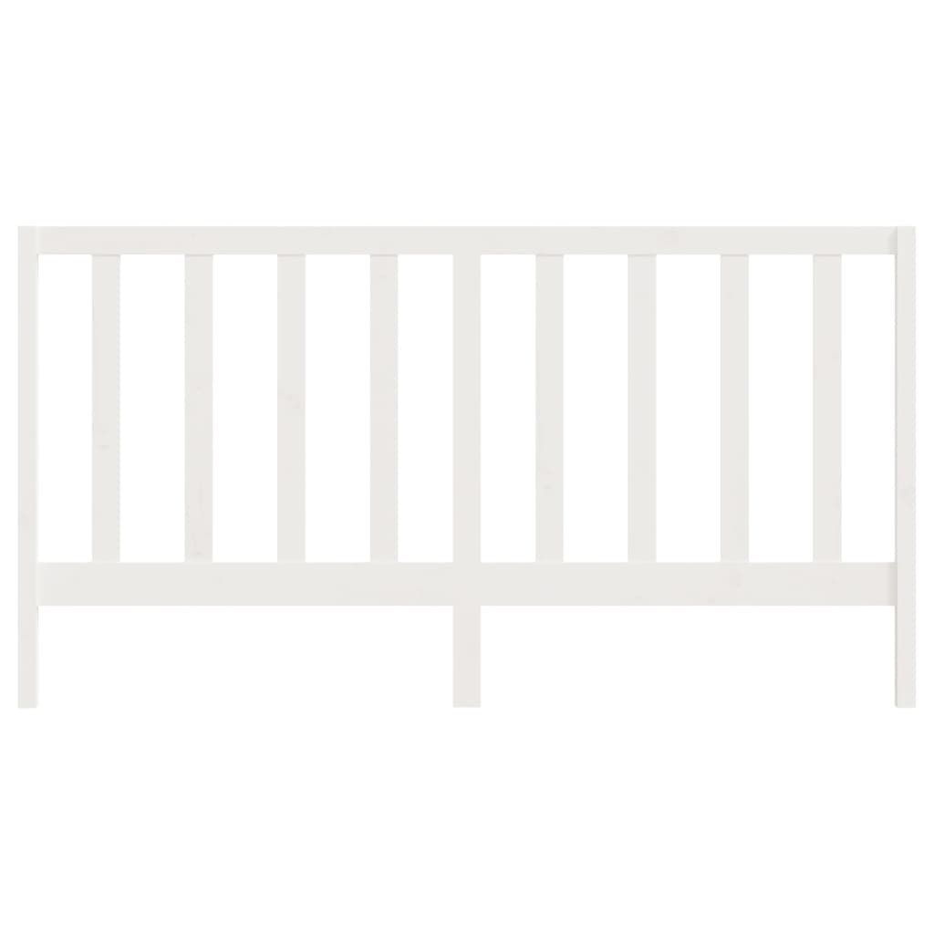 Kopfteil Weiß 206x4x100 cm Massivholz Kiefer