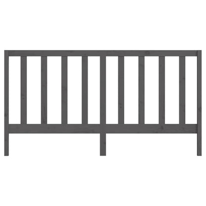 Kopfteil Grau 206x4x100 cm Massivholz Kiefer