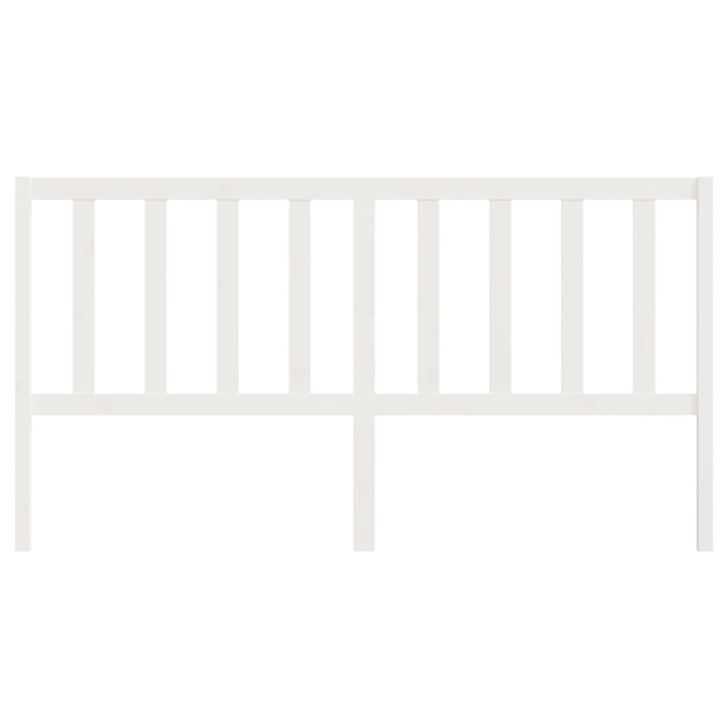 Kopfteil Weiß 206x4x100 cm Massivholz Kiefer