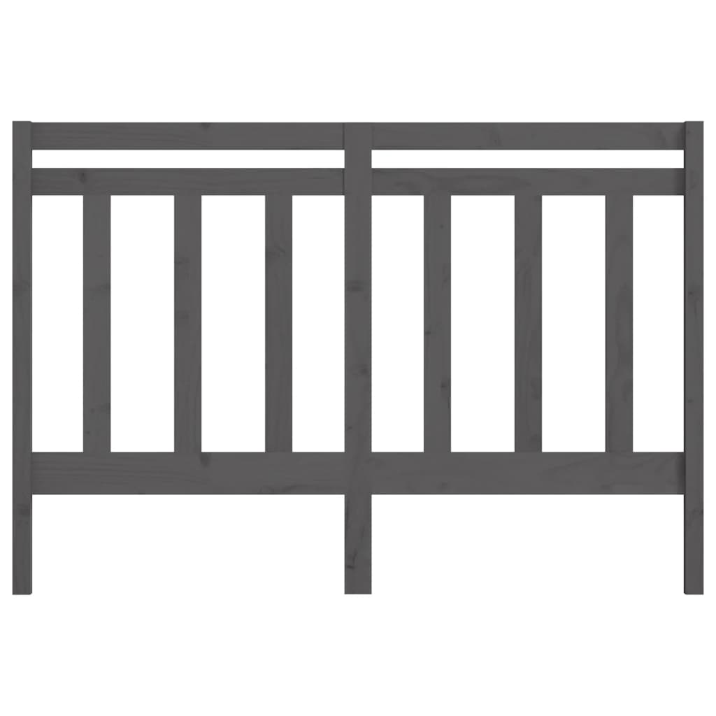 Kopfteil Grau 141x4x100 cm Massivholz Kiefer