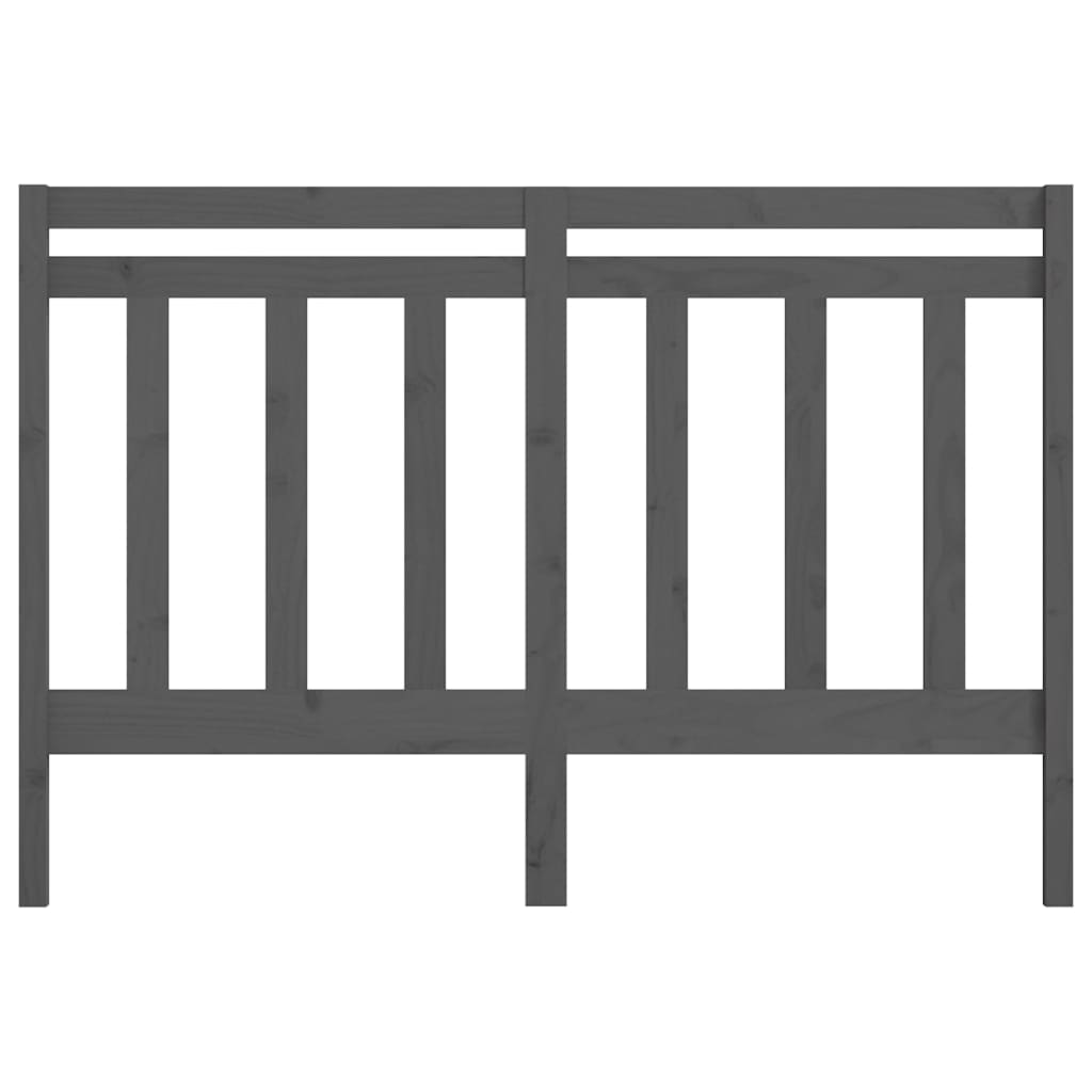 Kopfteil Grau 146x4x100 cm Massivholz Kiefer