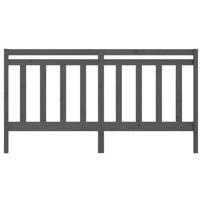 Kopfteil Grau 186x4x100 cm Massivholz Kiefer