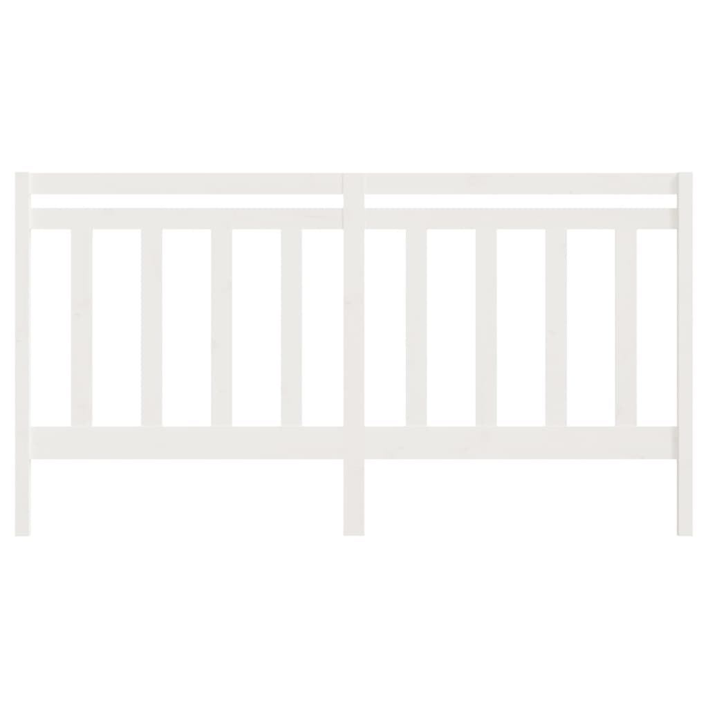 Kopfteil Weiß 206x4x100 cm Massivholz Kiefer