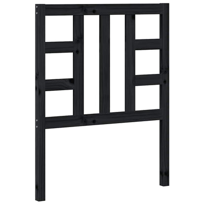 Kopfteil Schwarz 81x4x100 cm Massivholz Kiefer