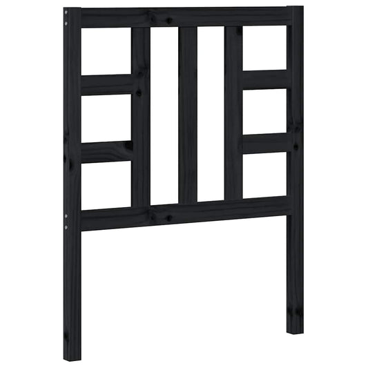 Kopfteil Schwarz 81x4x100 cm Massivholz Kiefer