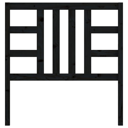 Kopfteil Schwarz 96x4x100 cm Massivholz Kiefer