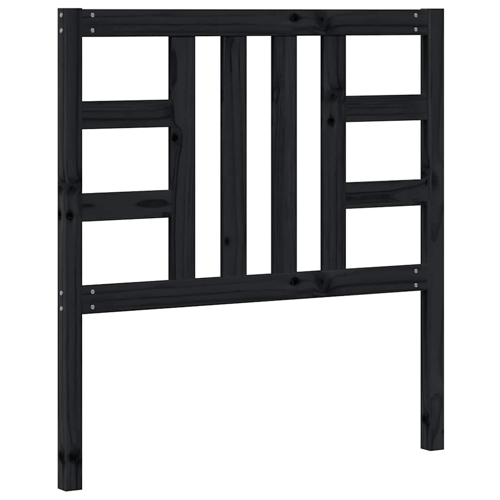 Kopfteil Schwarz 96x4x100 cm Massivholz Kiefer