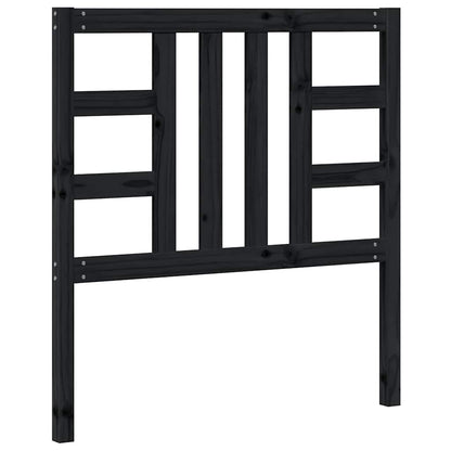 Kopfteil Schwarz 96x4x100 cm Massivholz Kiefer