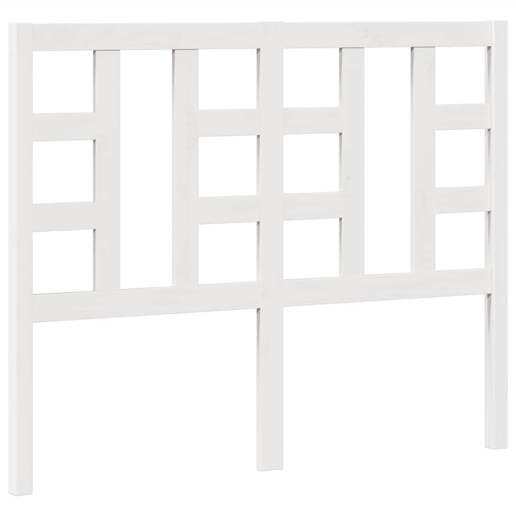 Kopfteil Weiß 126x4x100 cm Massivholz Kiefer