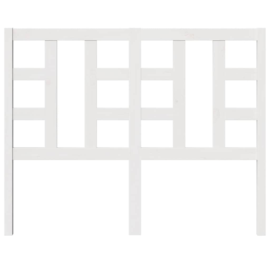 Kopfteil Weiß 126x4x100 cm Massivholz Kiefer