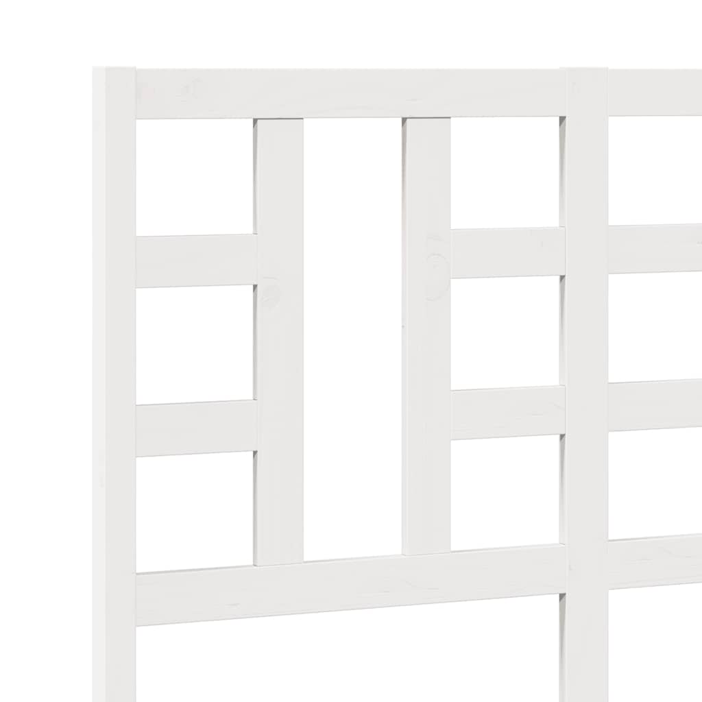 Kopfteil Weiß 126x4x100 cm Massivholz Kiefer