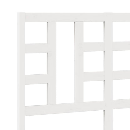 Kopfteil Weiß 126x4x100 cm Massivholz Kiefer