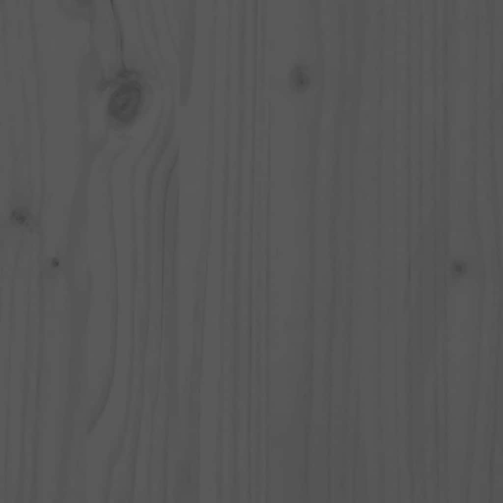 Kopfteil Grau 126x4x100 cm Massivholz Kiefer