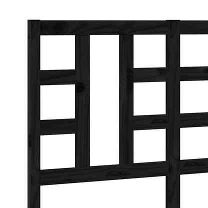 Kopfteil Schwarz 126x4x100 cm Massivholz Kiefer