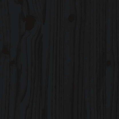 Kopfteil Schwarz 126x4x100 cm Massivholz Kiefer