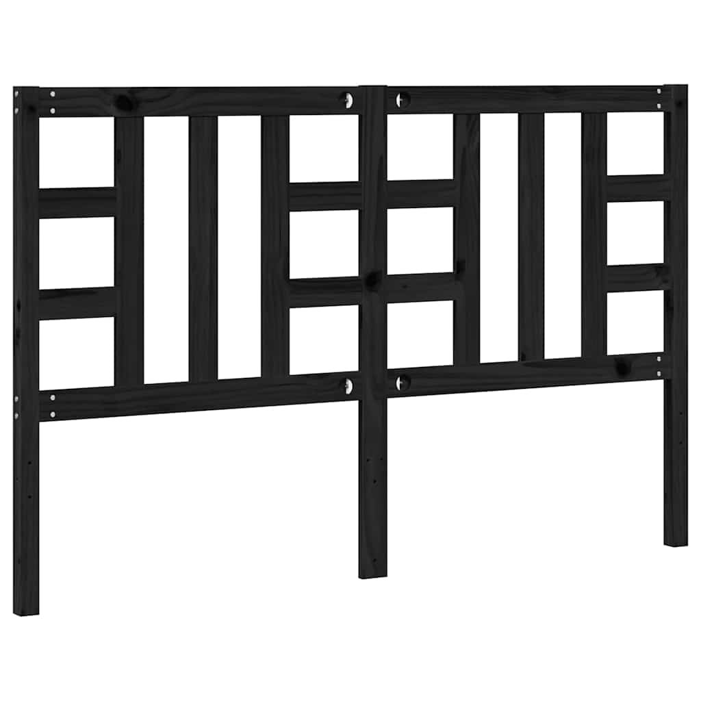 Kopfteil Schwarz 166x4x100 cm Massivholz Kiefer