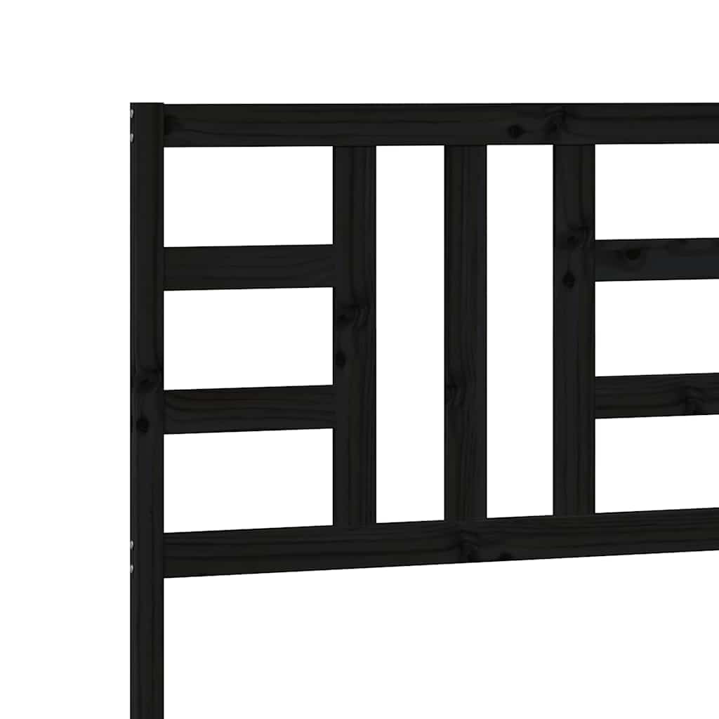 Kopfteil Schwarz 186x4x100 cm Massivholz Kiefer