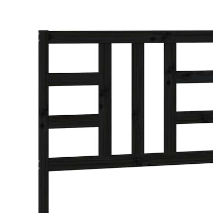 Kopfteil Schwarz 186x4x100 cm Massivholz Kiefer